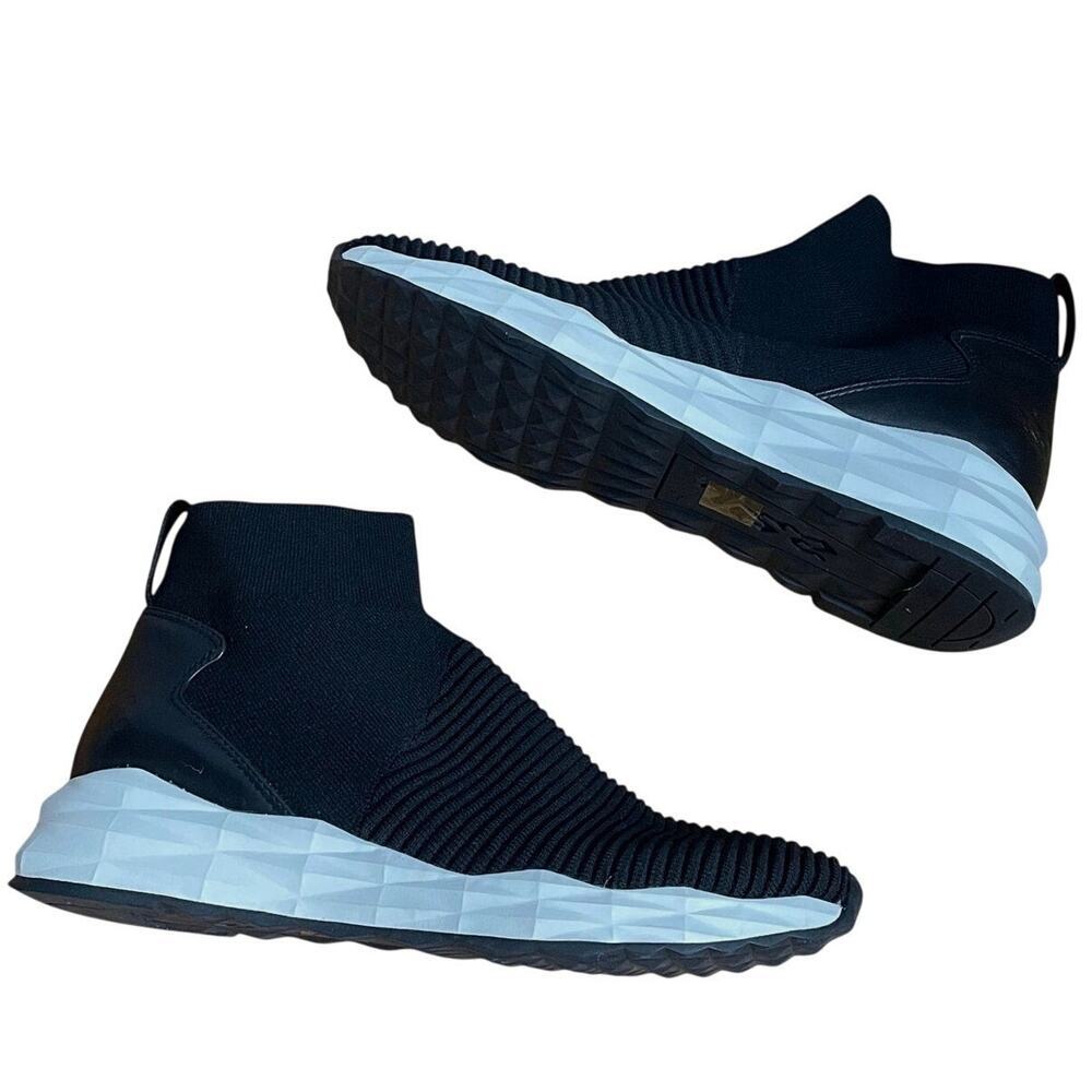 Ash Spot knit sock sneakers in midnight black chunky rubber sole EU 40 US 9 - Picture 2 of 7
